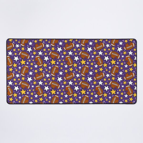 Item preview, Footballs and Stars in Purple and Yellow designed and sold by KrisInStitches.