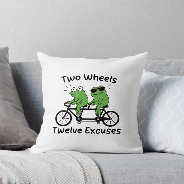 Item preview, Two Wheels Twelve Excuses - Funny Couple Frog On Tandem Bike designed and sold by gunaone-design.