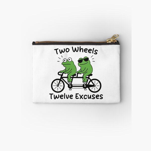 Item preview, Two Wheels Twelve Excuses - Funny Couple Frog On Tandem Bike designed and sold by gunaone-design.
