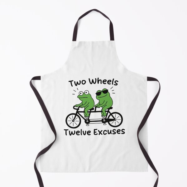 Item preview, Two Wheels Twelve Excuses - Funny Couple Frog On Tandem Bike designed and sold by gunaone-design.
