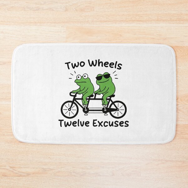 Item preview, Two Wheels Twelve Excuses - Funny Couple Frog On Tandem Bike designed and sold by gunaone-design.