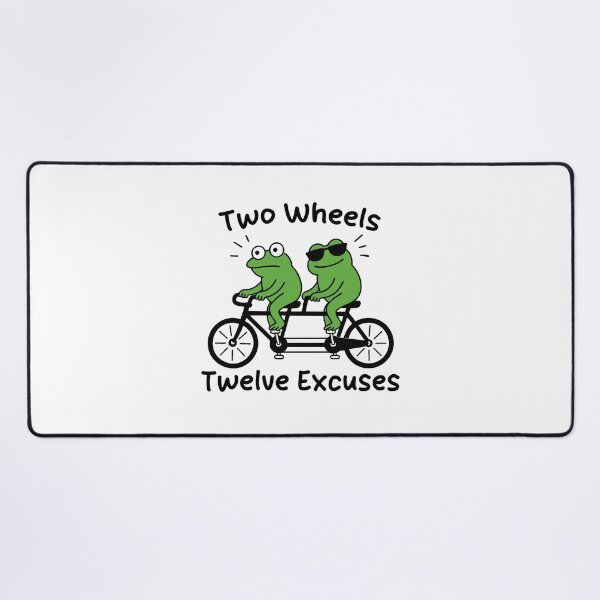 Item preview, Two Wheels Twelve Excuses - Funny Couple Frog On Tandem Bike designed and sold by gunaone-design.
