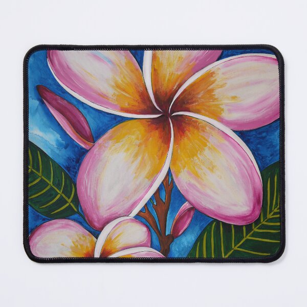 Item preview, Plumeria Flower Art Tropical Botanical Pink Beach Floral designed and sold by Sharon Cummings Art.