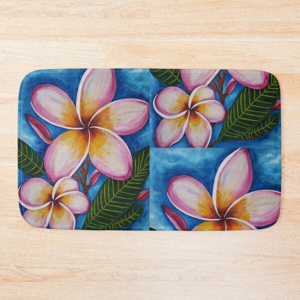 Item preview, Plumeria Flower Art Tropical Botanical Pink Beach Floral  designed and sold by Sharon Cummings Art.