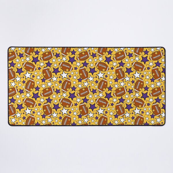Item preview, Footballs and Stars in Purple and Yellow designed and sold by KrisInStitches.