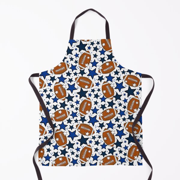 Item preview, Footballs and Stars in Navy Blue and Silver designed and sold by KrisInStitches.