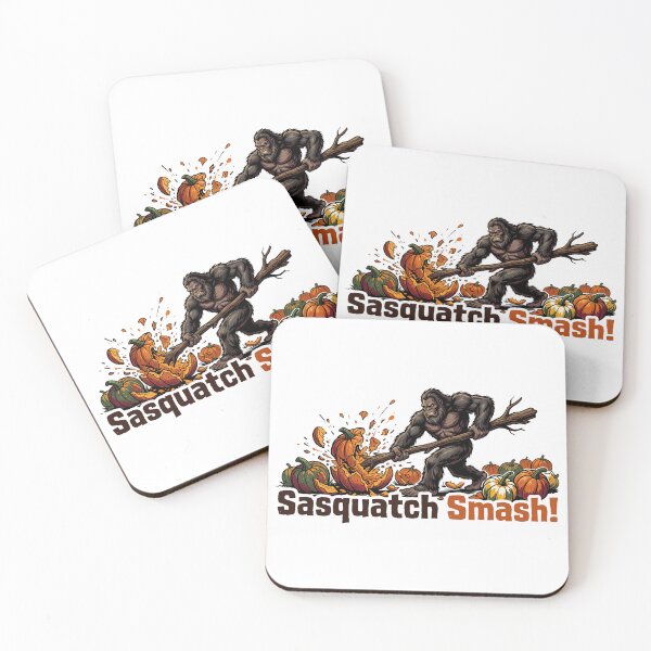 Artikelvorschau, Sasquatch-Zertrümmerung beim Kürbiszertrümmern – Bigfoot zertrümmert Kürbislaternen entworfen und verkauft von Spank My Yeti.