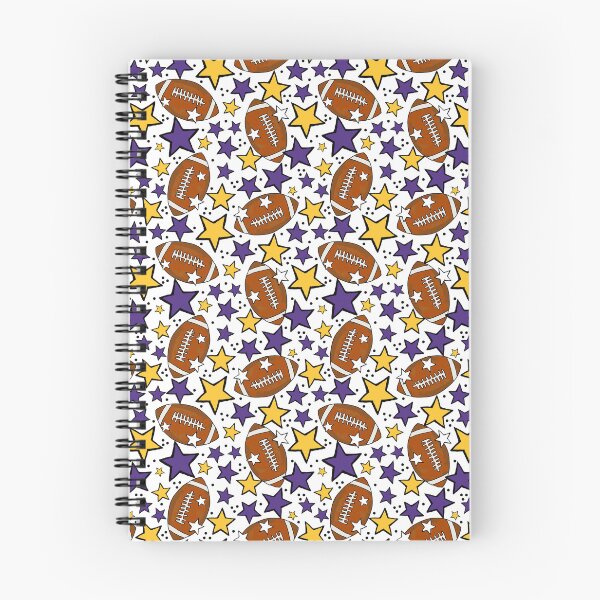 Item preview, Footballs and Stars in Purple and Yellow designed and sold by KrisInStitches.