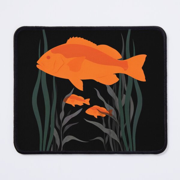Item preview, Vibrant Orange Garibaldi Fish Retro Ocean Marine Life Minimalist Design designed and sold by herrarshop.