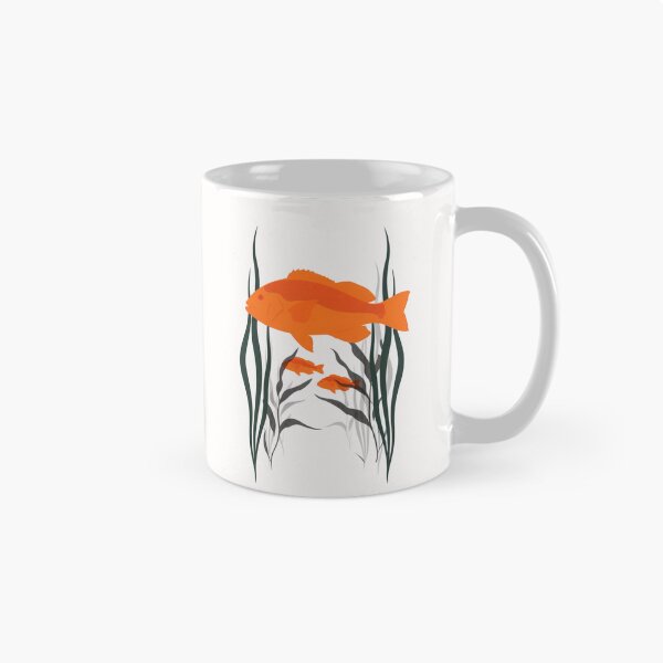 Item preview, Vibrant Orange Garibaldi Fish Retro Ocean Marine Life Minimalist Design designed and sold by herrarshop.