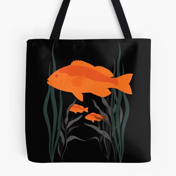 Item preview, Vibrant Orange Garibaldi Fish Retro Ocean Marine Life Minimalist Design designed and sold by herrarshop.