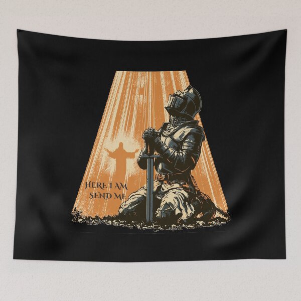 Item preview, Here I Am Send Me Christian Knight Faith Isaiah 6:8 designed and sold by D-Oles-Mercher.