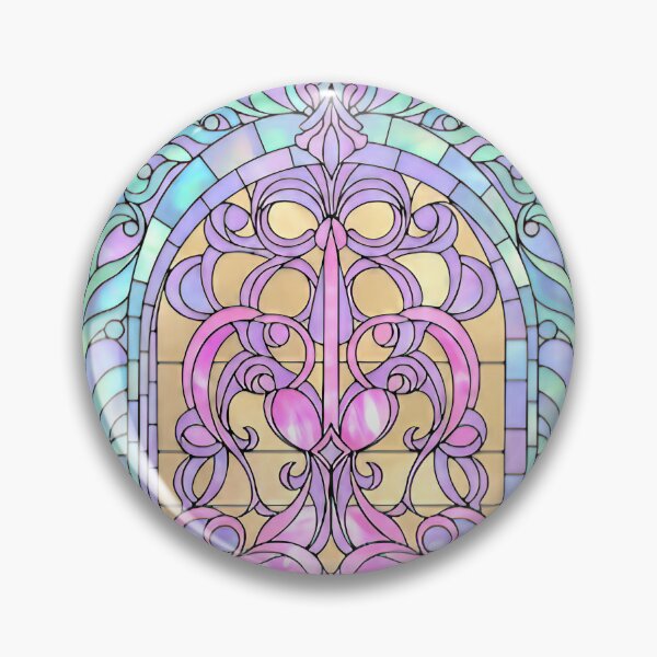 Item preview, Geometric Pastel Stained Glass Art designed and sold by LaRoach Digital Arts.