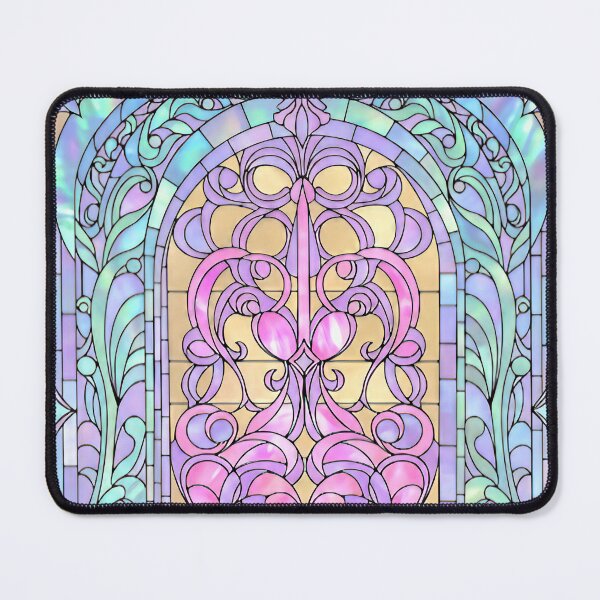 Item preview, Geometric Pastel Stained Glass Art designed and sold by LaRoach Digital Arts.