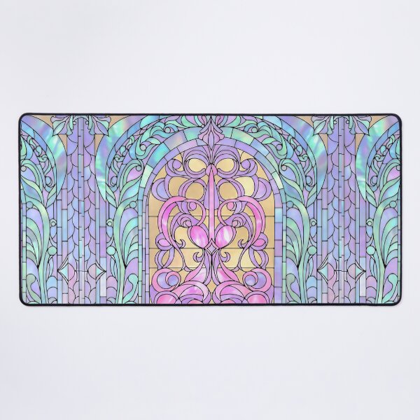 Item preview, Geometric Pastel Stained Glass Art designed and sold by LaRoach Digital Arts.