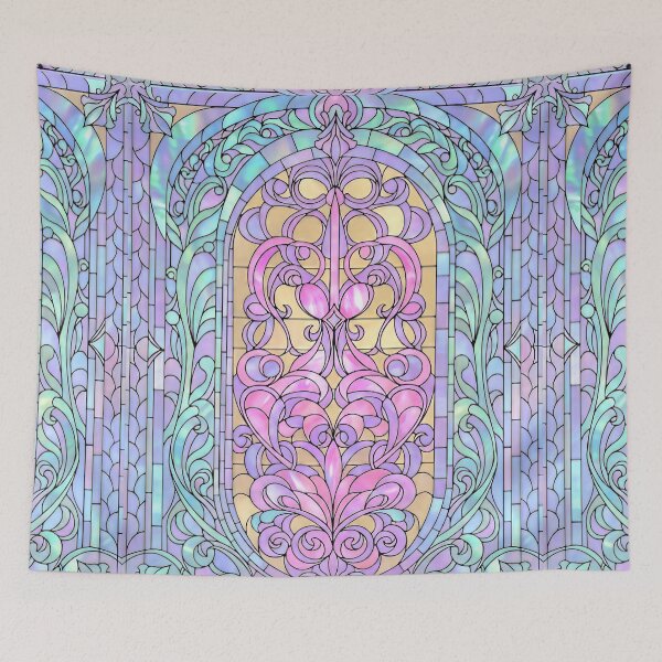 Item preview, Geometric Pastel Stained Glass Art designed and sold by LaRoach Digital Arts.