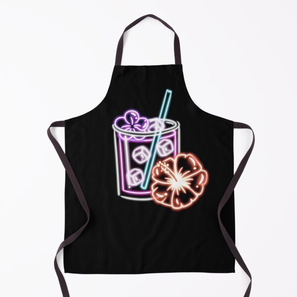 Item preview, Glowing Neon Sign Tropical Drink And Flowers designed and sold by Super Neon Pixels .