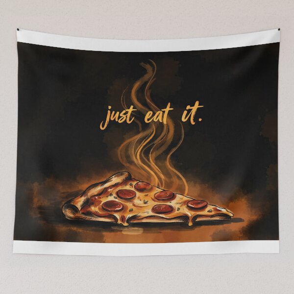 Item preview, Vintage Pizza Slice Food Quote Art Vector designed and sold by Shutter-Dragon.