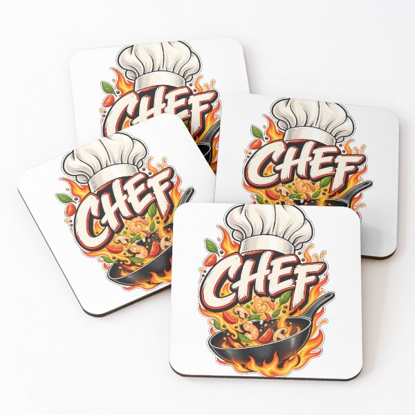 Item preview, Chef Cooking with Fire Pan Culinary Kitchen Cooking Graphic designed and sold by KawaiiOrbit.
