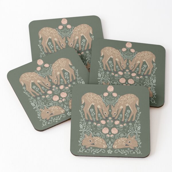 Item preview, Deer and Dahlias designed and sold by DreamyDiversion.