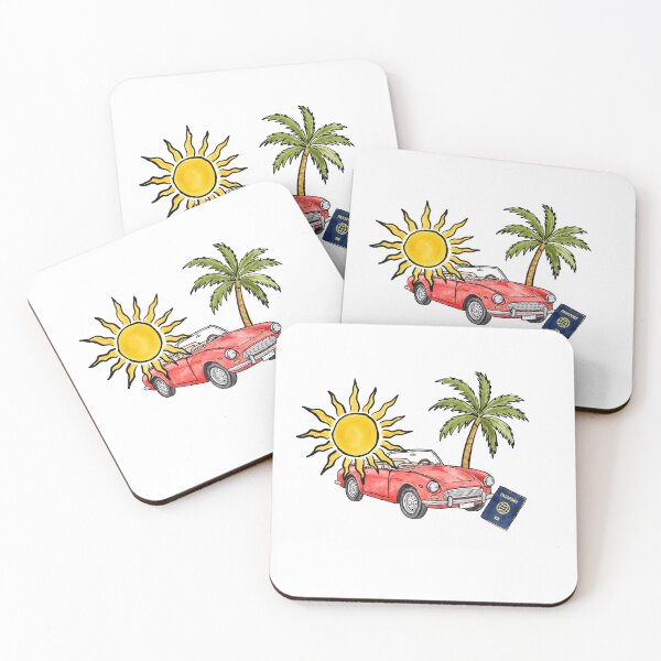 Item preview, Vintage Car & Passport Illustration - Sunny Road Trip designed and sold by aztrends.