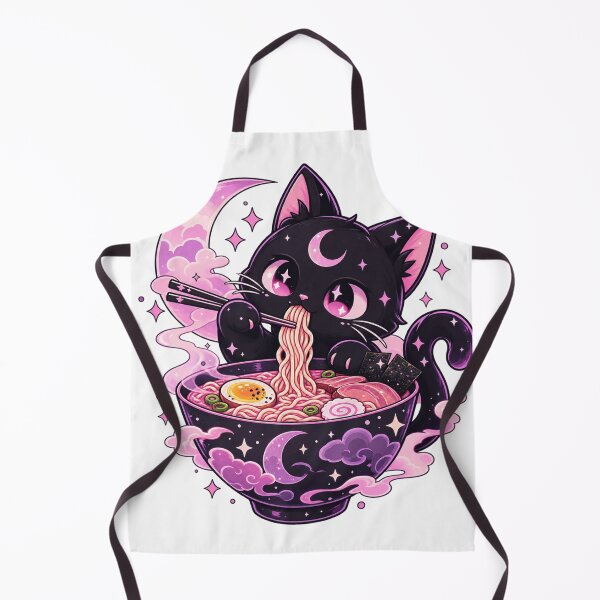 Item preview, Pastel Goth Kawaii Creepy Cat Eating Ramen – Cute Gothic Anime Cat designed and sold by GAIDREDA.