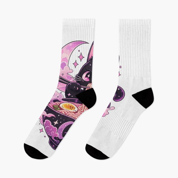 Item preview, Pastel Goth Kawaii Creepy Cat Eating Ramen – Cute Gothic Anime Cat designed and sold by GAIDREDA.
