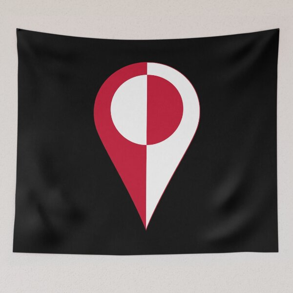Item preview, Greenland Flag Location Pin Map Marker | Greenlandic Destination GPS Icon designed and sold by NTGUILTY.