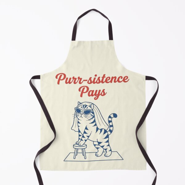 Item preview, Purr-sistence Pays Funny Cat Motivation designed and sold by Fictio ⭐​⭐​⭐​⭐​⭐​.