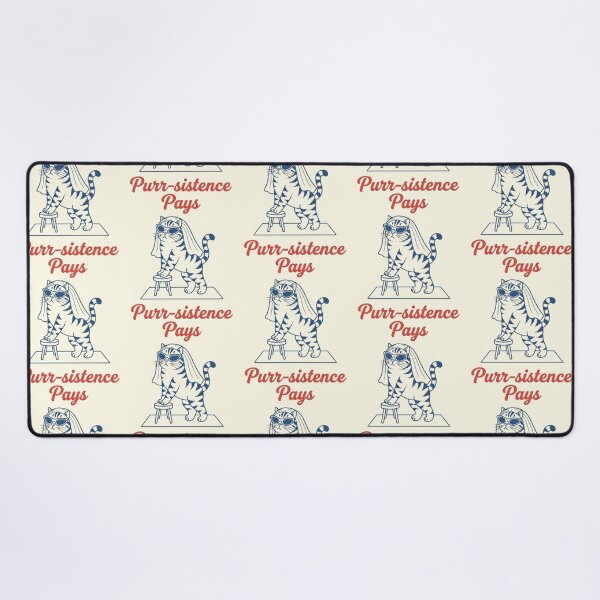 Item preview, Purr-sistence Pays Funny Cat Motivation designed and sold by Fictio ⭐⭐⭐⭐⭐.