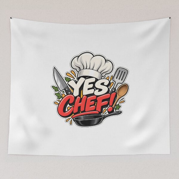 Item preview, YES CHEF Funny Cooking Kitchen Utensils Chef Hat Sticker designed and sold by KawaiiOrbit.