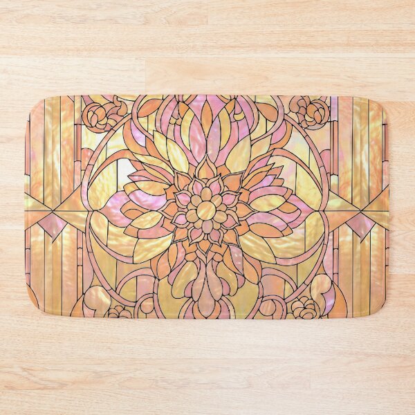 Item preview, Stained Glass Art in Orange and Yellow designed and sold by LaRoach Digital Arts.