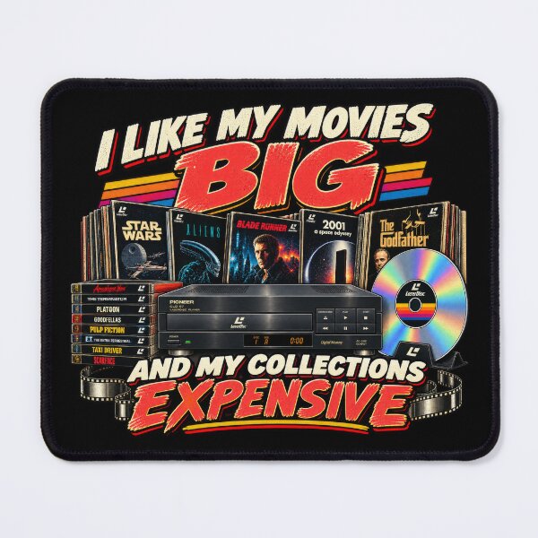 Item preview, I Like My Movies Big – Retro LaserDisc Collector designed and sold by DopeyRobot.