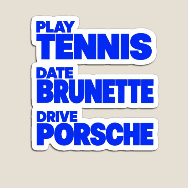 Item preview, play tennis date brunette drive Porsche  designed and sold by KikasArt.