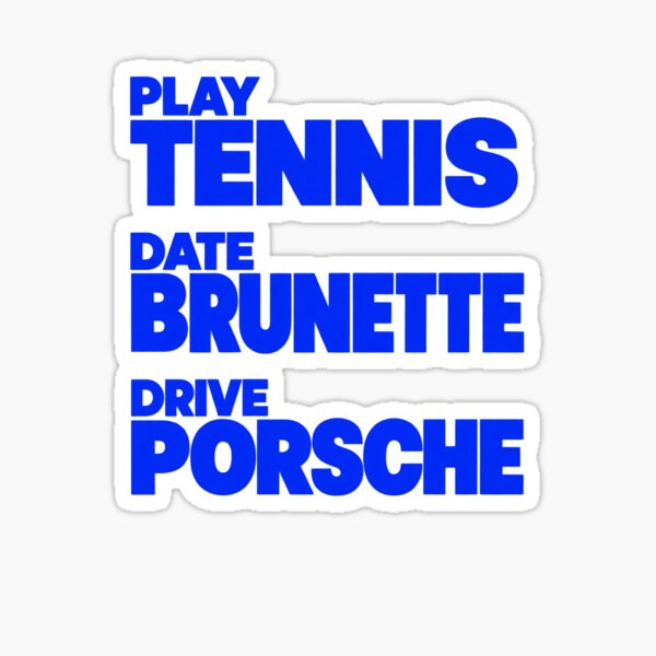 Item preview, play tennis date brunette drive Porsche  designed and sold by KikasArt.