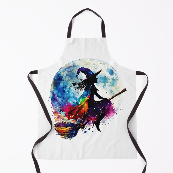 Item preview, Funny Witch on Broom at Full Moon designed and sold by AurossaDesign.