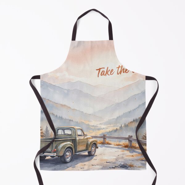 Item preview, Vintage Watercolor Mountain Truck Travel Quote Art Vector designed and sold by Shutter-Dragon.