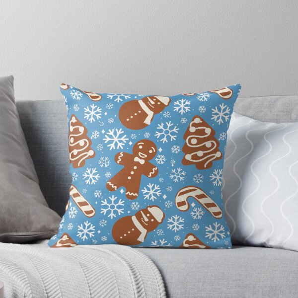 Item preview, Cute Christmas Gingerbread Cookies in Frosty Blue designed and sold by YesterdayColl.