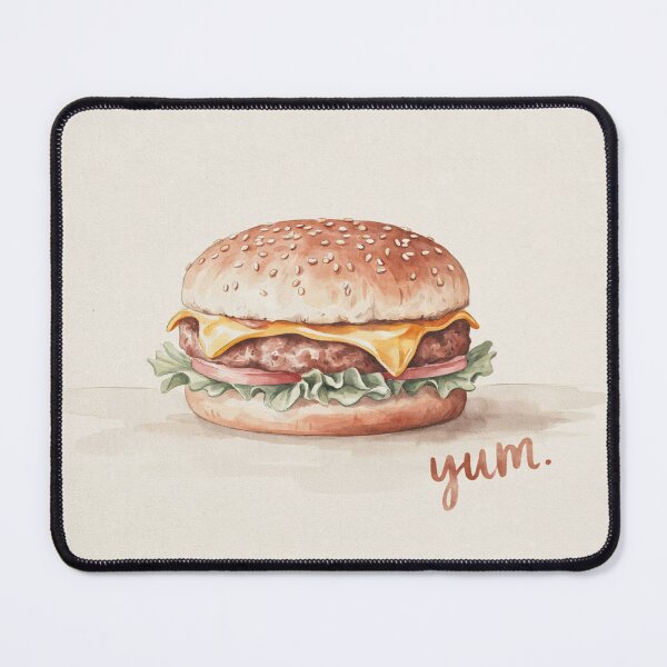 Item preview, Vintage Watercolor Cheeseburger Food Quote Art Vector designed and sold by Shutter-Dragon.