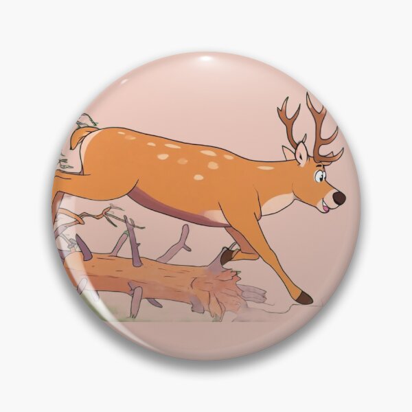 Item preview, Leaping Deer in Forest Illustration designed and sold by BLUESKY11a.