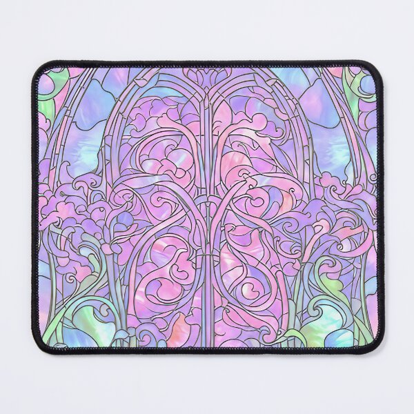 Item preview, Stained Glass Art in Pink, Blue and Green designed and sold by LaRoach Digital Arts.