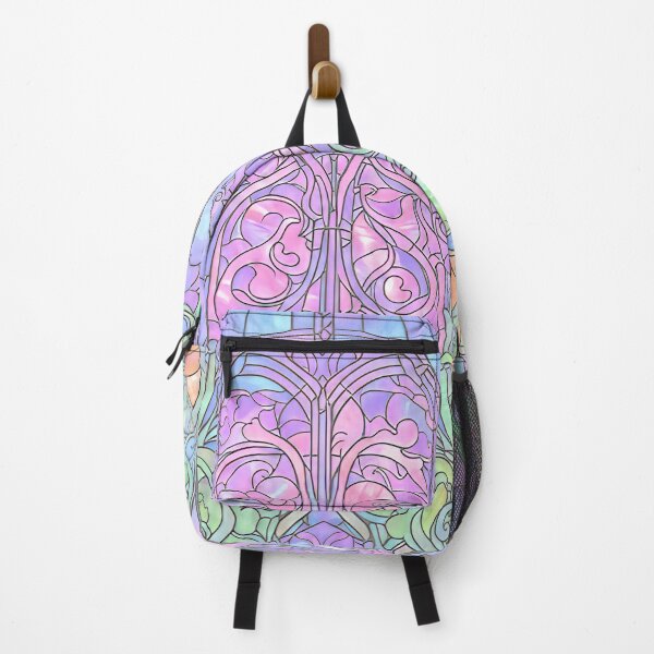 Item preview, Stained Glass Art in Pink, Blue and Green designed and sold by LaRoach Digital Arts.