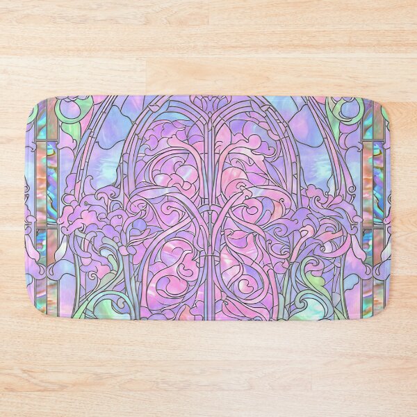 Item preview, Stained Glass Art in Pink, Blue and Green designed and sold by LaRoach Digital Arts.