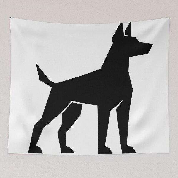 Item preview, Geometric Alert Dog Silhouette designed and sold by matybrak.