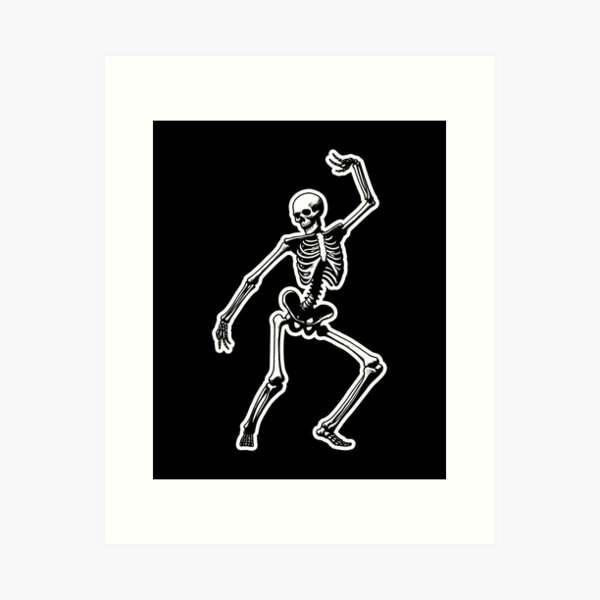 Item preview, Funny Skeleton Dancing To The Floor - Gothic designed and sold by Lady-K-.