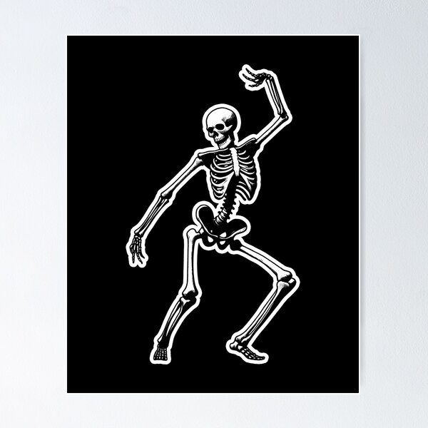 Item preview, Funny Skeleton Dancing To The Floor - Gothic designed and sold by Lady-K-.