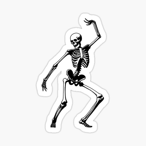 Item preview, Funny Skeleton Dancing To The Floor - Gothic designed and sold by Lady-K-.