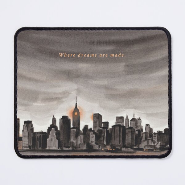 Item preview, Vintage Watercolor New York City Skyline Quote Art Vector designed and sold by Shutter-Dragon.