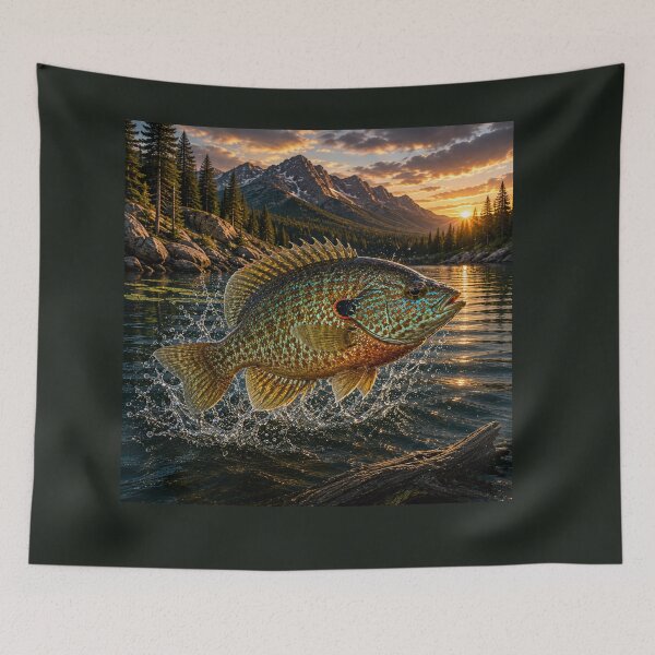 Item preview, Pumpkinseed Fishing – Freshwater Wilderness Illustration designed and sold by Northbound Trail.
