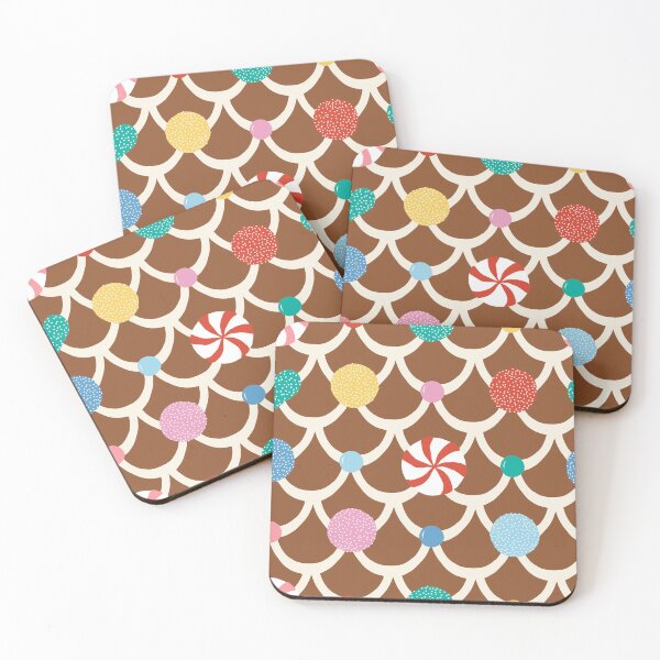 Item preview, Gingerbread House Roof in Brown and Pastel designed and sold by YesterdayColl.